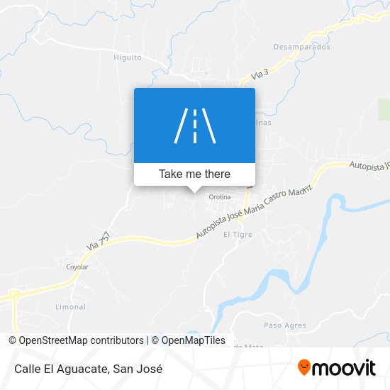 Mapa de Calle El Aguacate