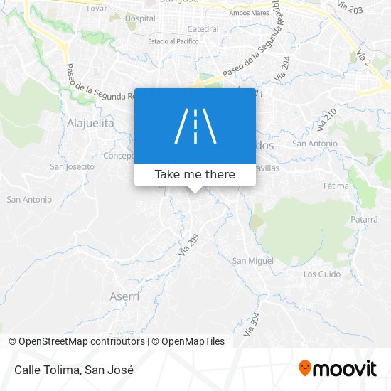 Calle Tolima map