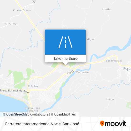 Carretera Interamericana Norte map