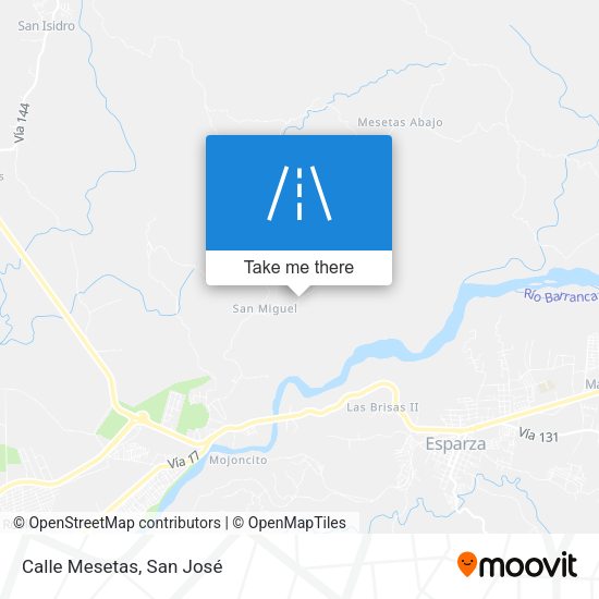 Mapa de Calle Mesetas