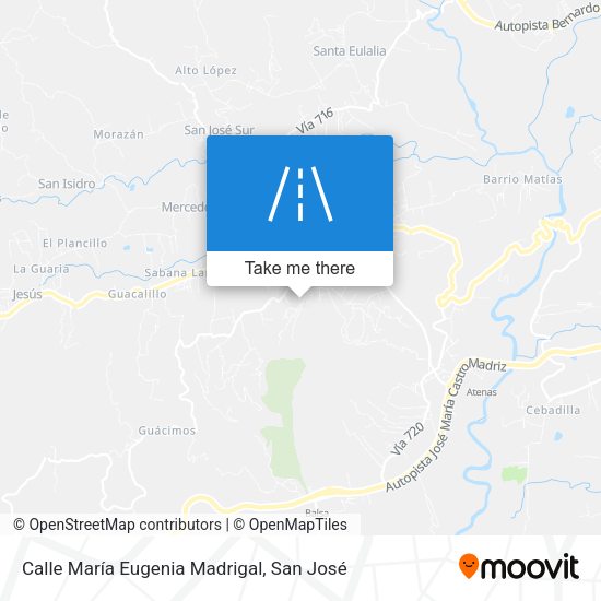 Mapa de Calle María Eugenia Madrigal