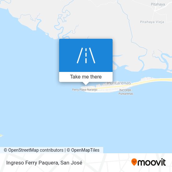 Mapa de Ingreso Ferry Paquera