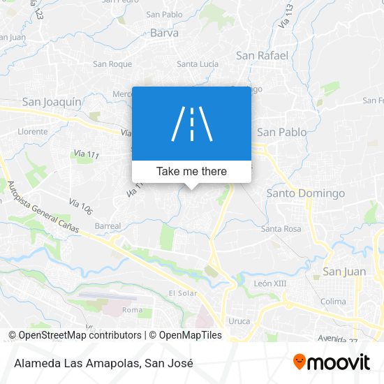 Alameda Las Amapolas map