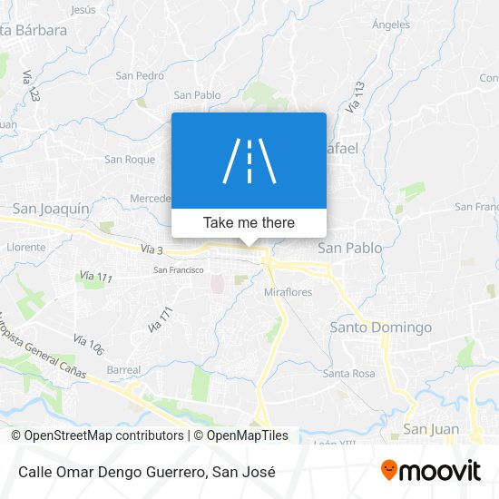 Mapa de Calle Omar Dengo Guerrero