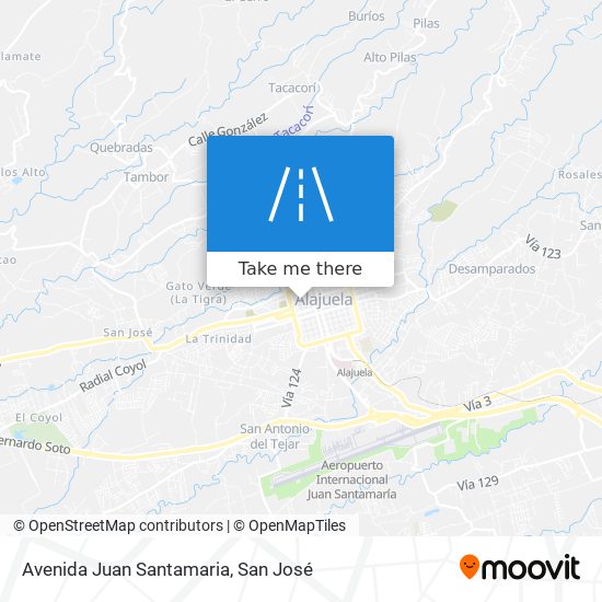 Mapa de Avenida Juan Santamaria