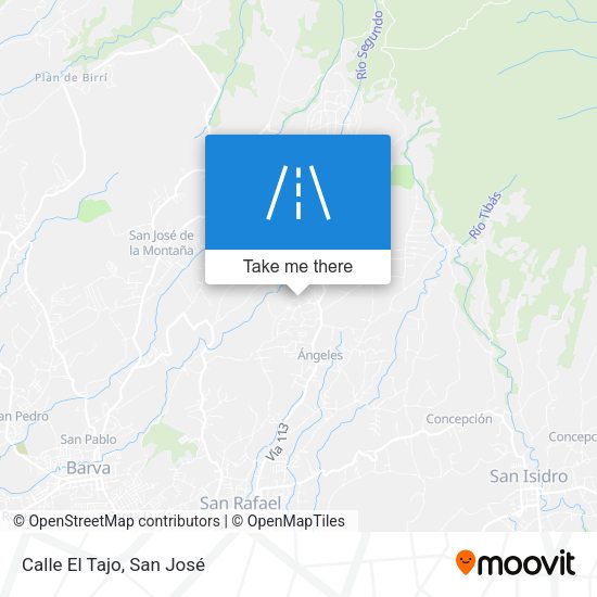 Mapa de Calle El Tajo
