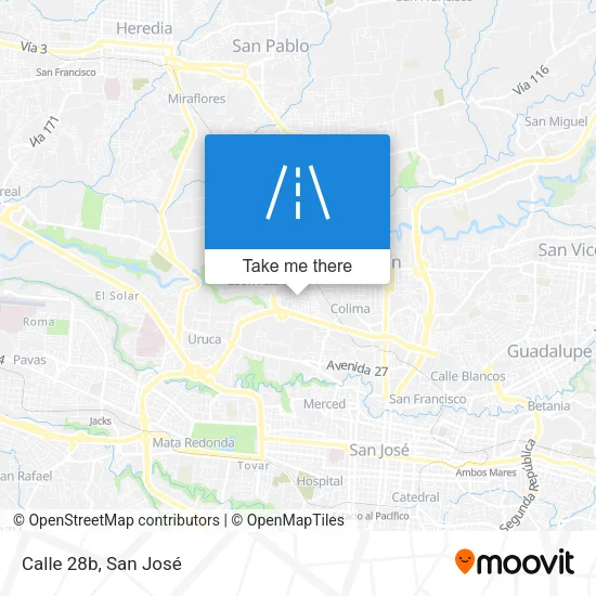 Calle 28b map