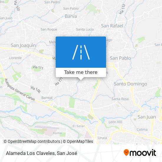 Alameda Los Claveles map