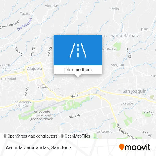 Avenida Jacarandas map