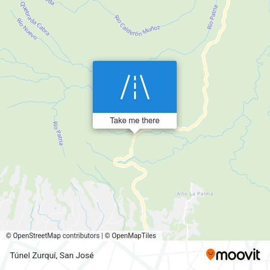Túnel Zurquí map