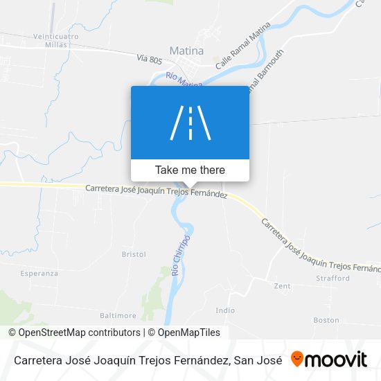 Carretera José Joaquín Trejos Fernández map