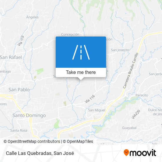 Calle Las Quebradas map