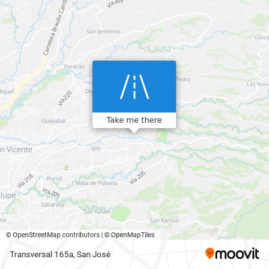 Mapa de Transversal 165a