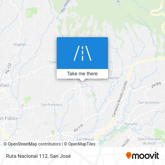 Mapa de Ruta Nacional 112