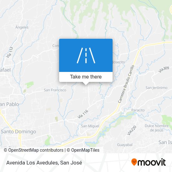 Avenida Los Avedules map