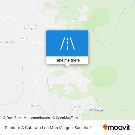 Sendero A Catarata Los Murciélagos map