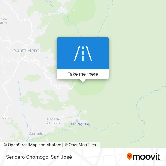 Sendero Chomogo map