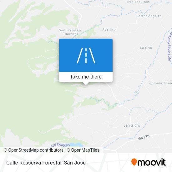 Calle Resserva Forestal map