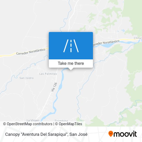 Canopy "Aventura Del Sarapiquí" map