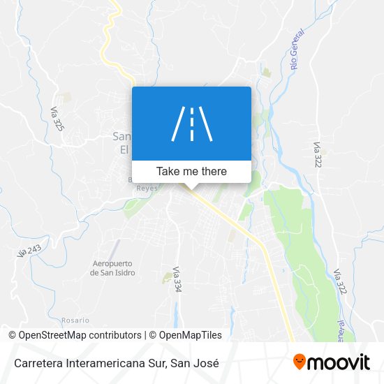 Mapa de Carretera Interamericana Sur