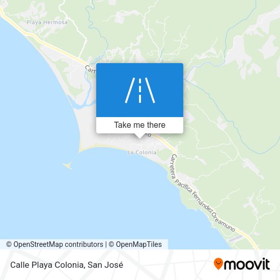 Mapa de Calle Playa Colonia