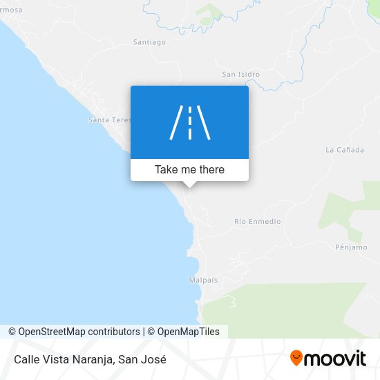 Mapa de Calle Vista Naranja