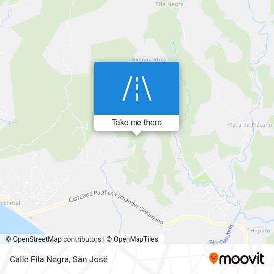 Mapa de Calle Fila Negra