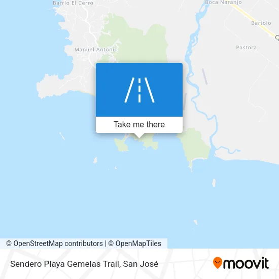 Mapa de Sendero Playa Gemelas Trail