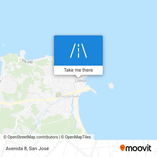 Avenida 8 map