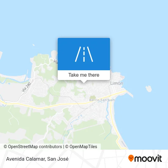 Avenida Calamar map