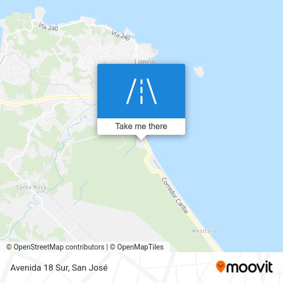 Mapa de Avenida 18 Sur