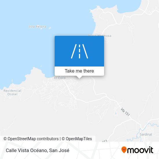 Mapa de Calle Vista Océano
