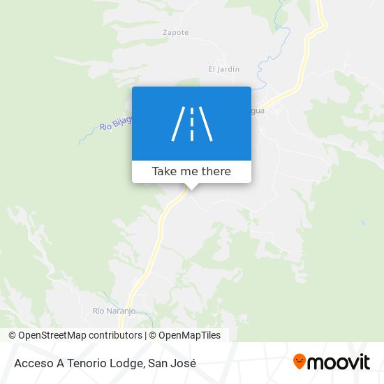 Acceso A Tenorio Lodge map