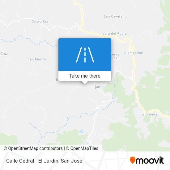 Calle Cedral - El Jardín map