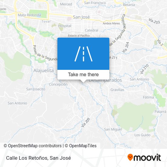 Calle Los Retoños map
