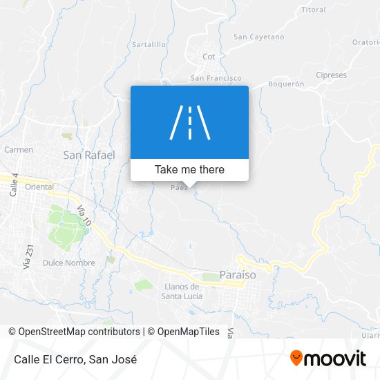 Mapa de Calle El Cerro