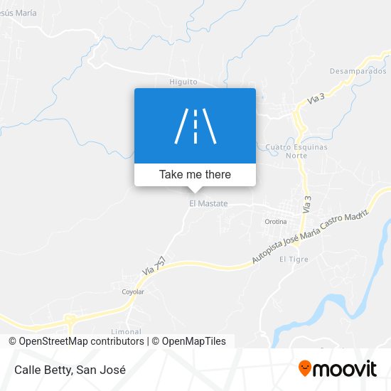 Mapa de Calle Betty