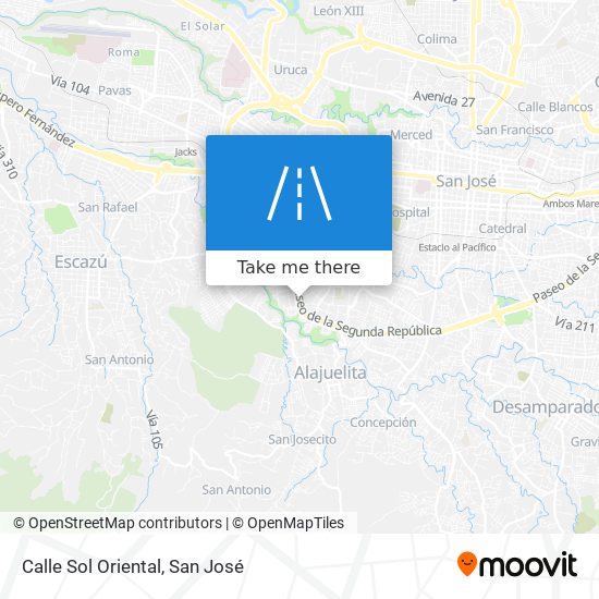 Mapa de Calle Sol Oriental