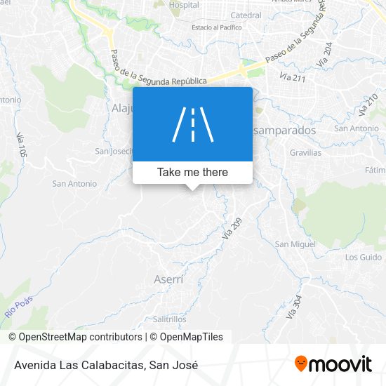 Avenida Las Calabacitas map