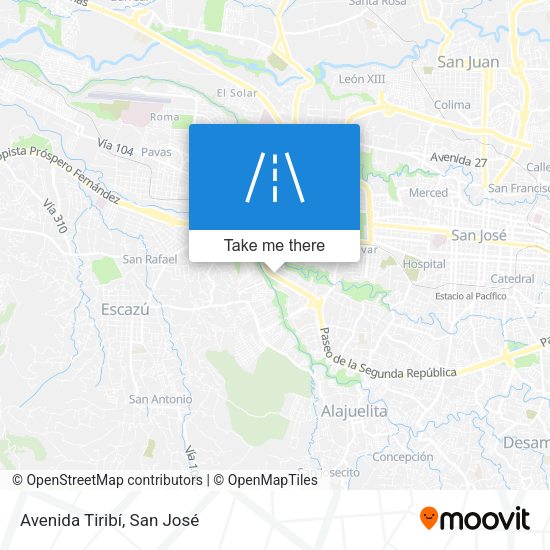 Avenida Tiribí map