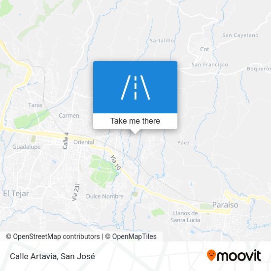 Mapa de Calle Artavia