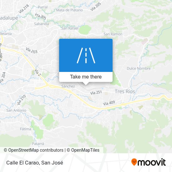 Mapa de Calle El Carao