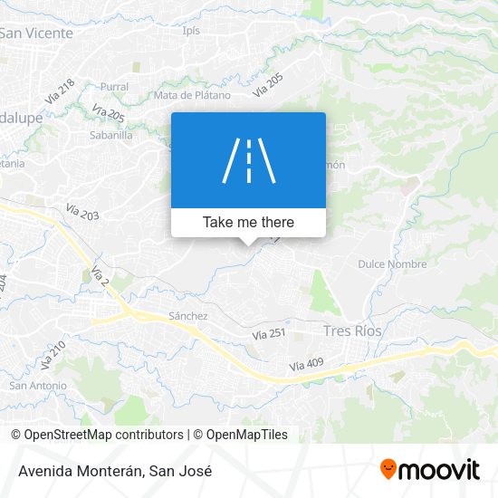 Avenida Monterán map