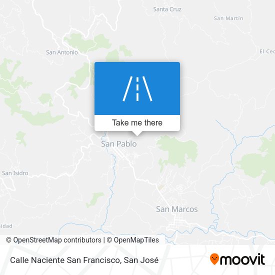 Mapa de Calle Naciente San Francisco