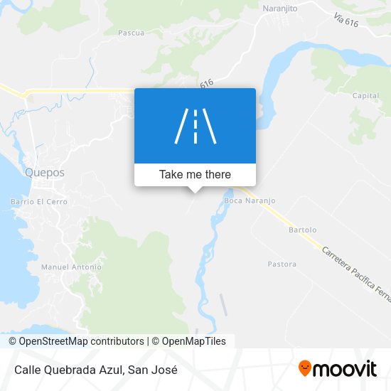 Mapa de Calle Quebrada Azul