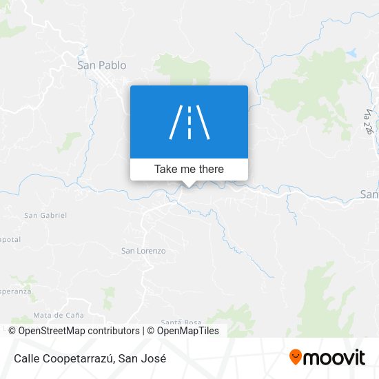 Calle Coopetarrazú map