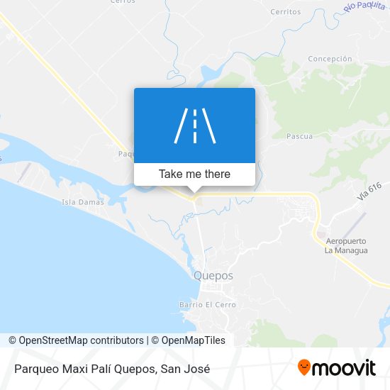 Parqueo Maxi Palí Quepos map