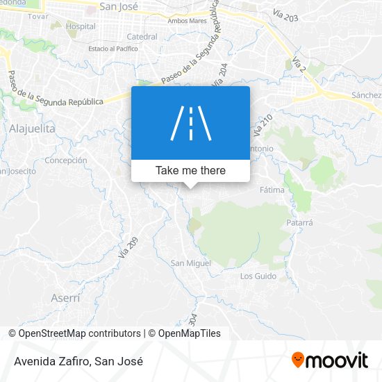 Mapa de Avenida Zafiro