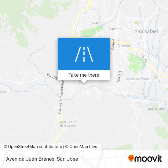 Avenida Juan Brenes map