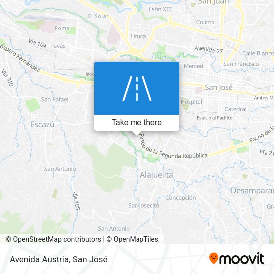 Mapa de Avenida Austria